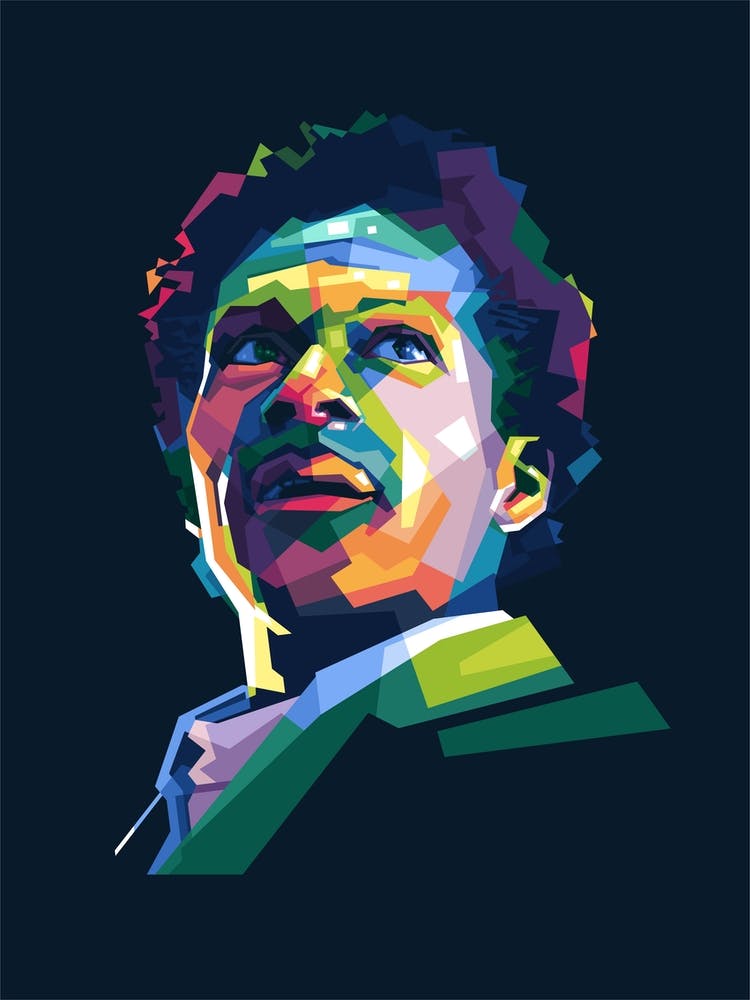 Chuck Berry Pop Art WPAP