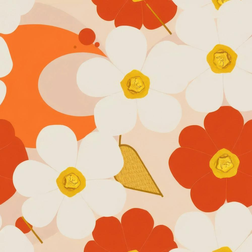 Orange And White Flowers