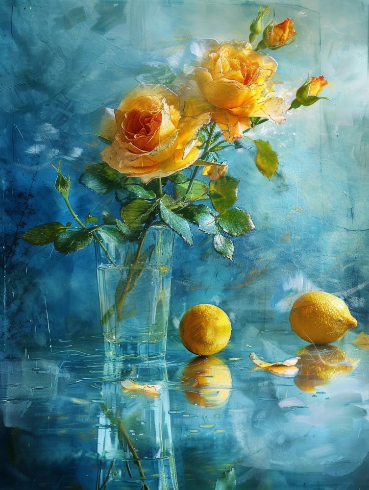 Yellow Roses And Lemons