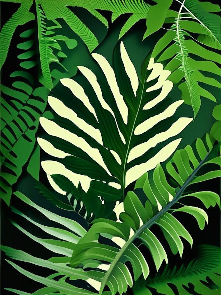 Flat Leaf Fern Vibrant