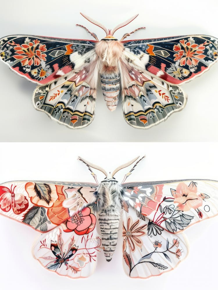 Shimmering Butterflies William Morris Style 7