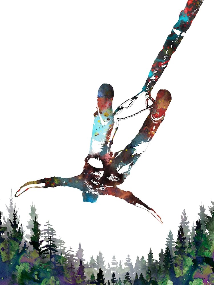 Bungy Jump Watercolor
