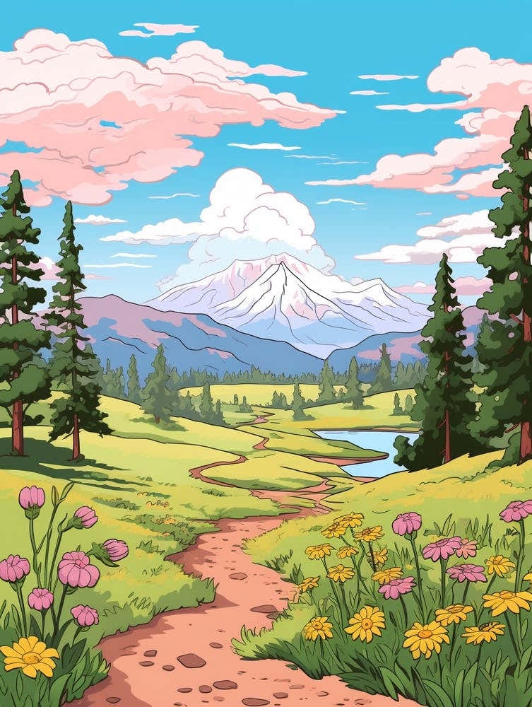 The Colorado Trail Usa 1 Hike Illustration