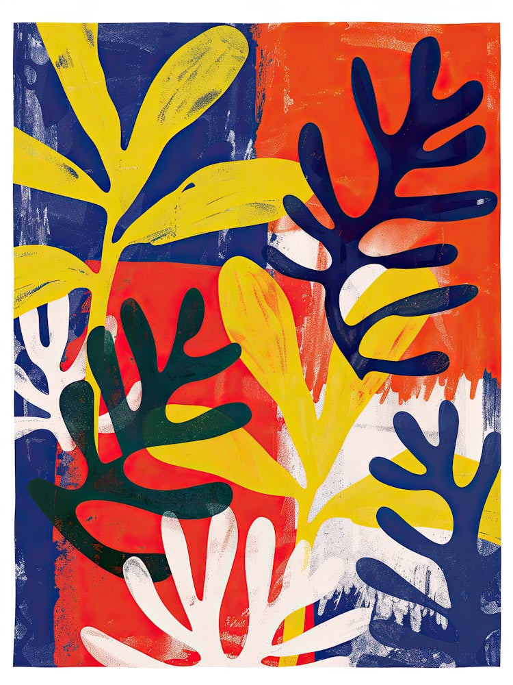 Shimmering Ferns Matisse Style