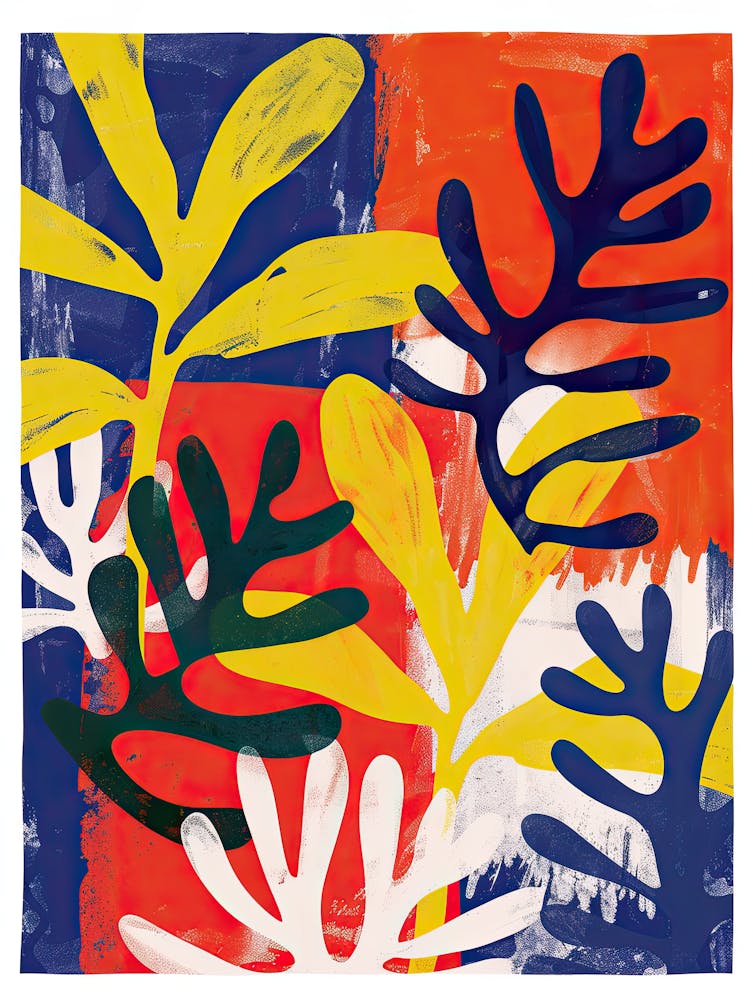 Shimmering Ferns Matisse Style