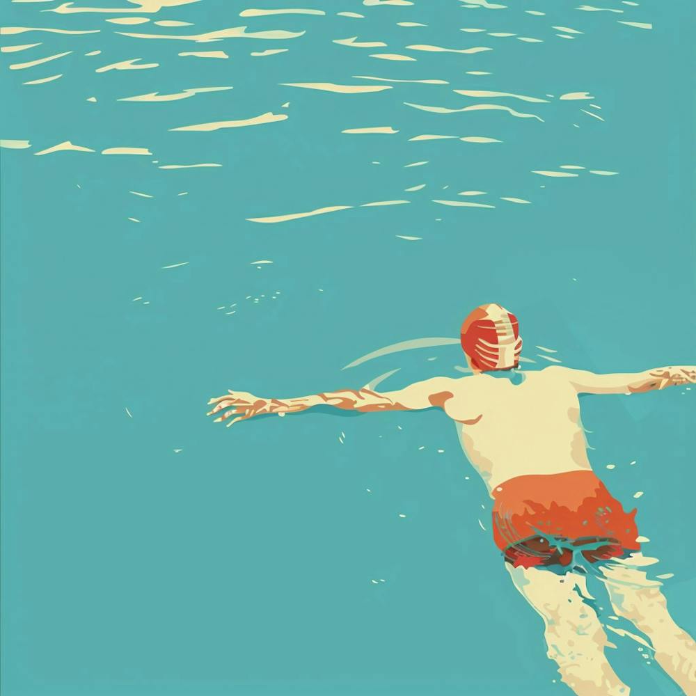 A Swimmer In A Pool Minimal Illustration 1718672260 2
