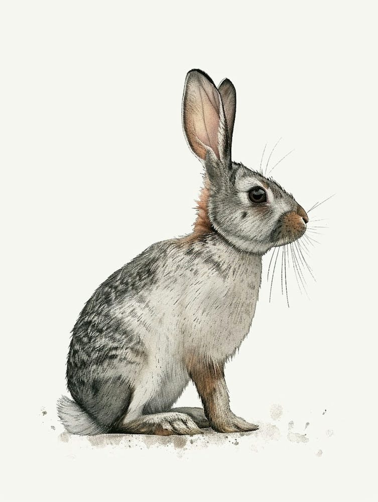 Polish Rex Rabbit Nursery Illustration 1 Art Print by Ritual Art Prints ...