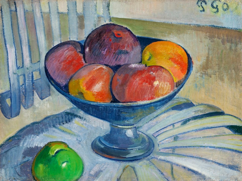 Fruit Dish on a Garden Chair (ca. 1890), Paul Gauguin