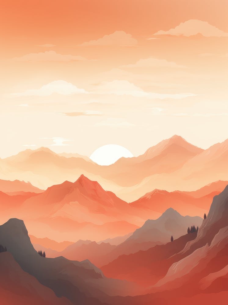 Sunset In The Mountains 1