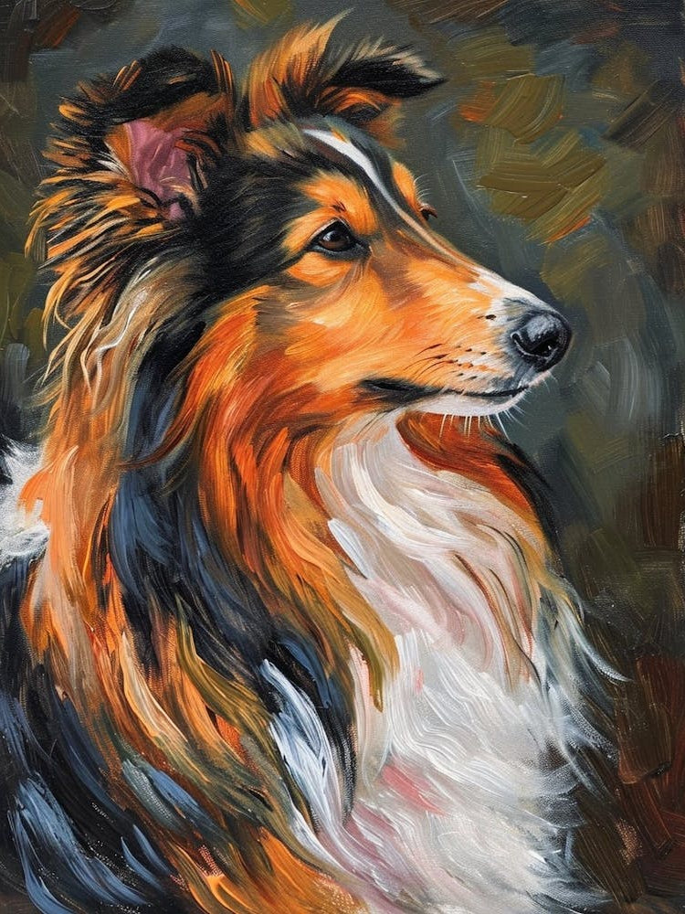 Shetland Sheepdog Acrylic Painting 5