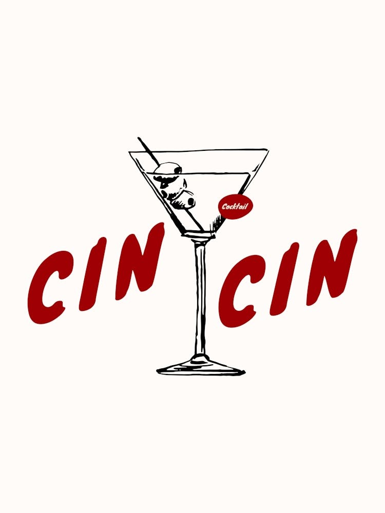 Cin Cin Martini Print