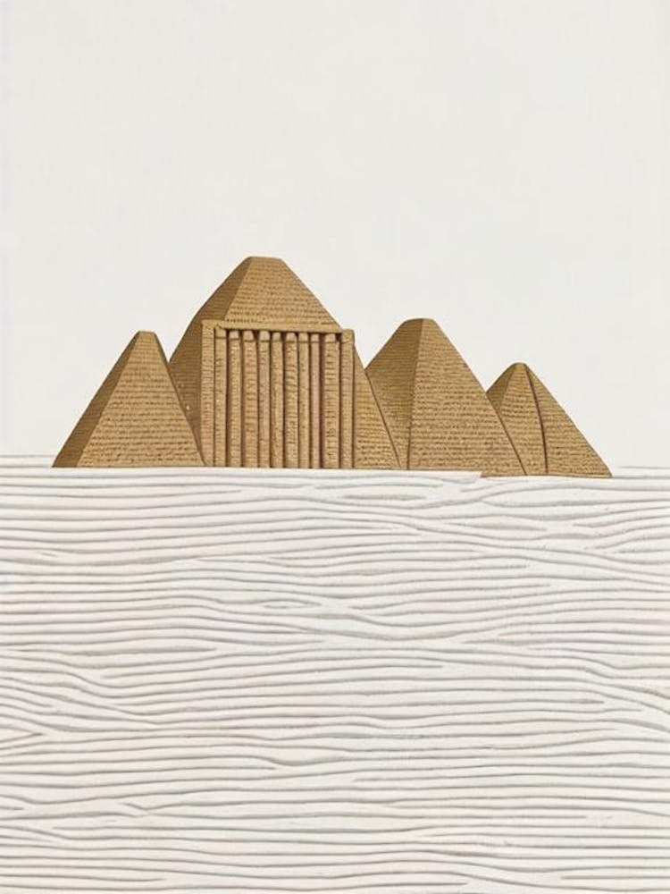 Abu Simbel Temples 2 Egypt Boho Landmark Illustration