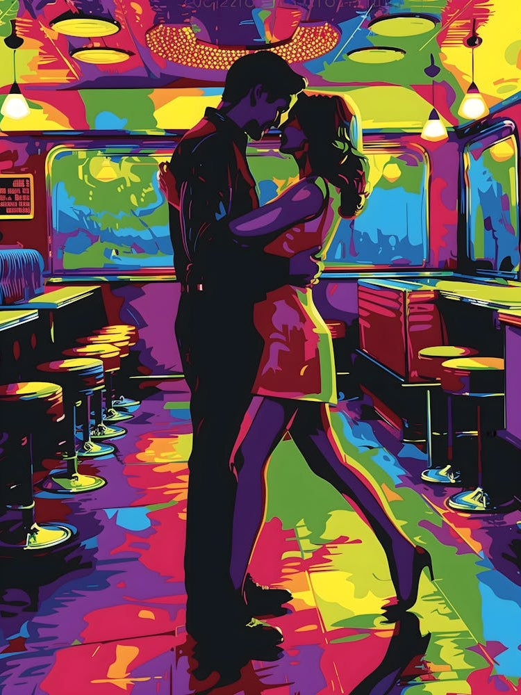 Saturday Night Fever, Vibrant, Bold Colors, Pop Art