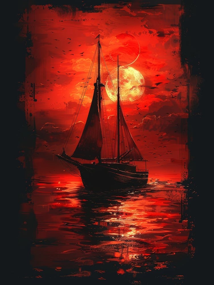 Sailboat At Sunset