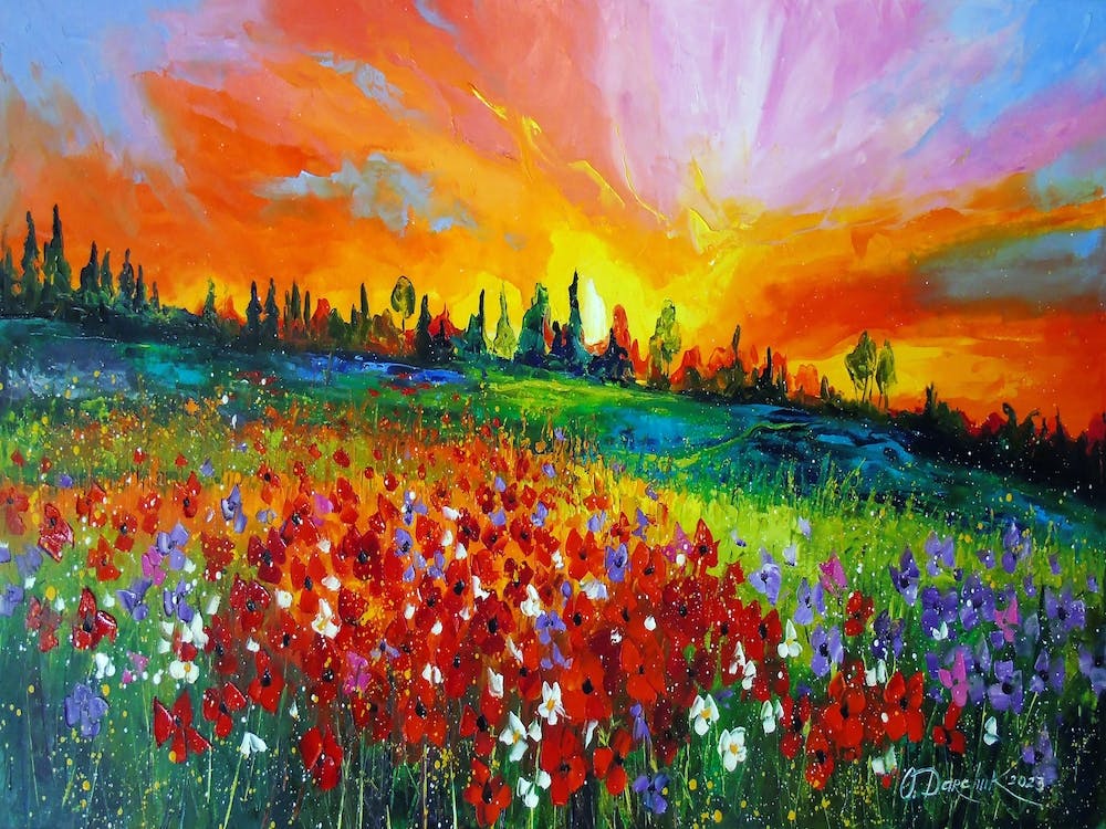 poppy sunset