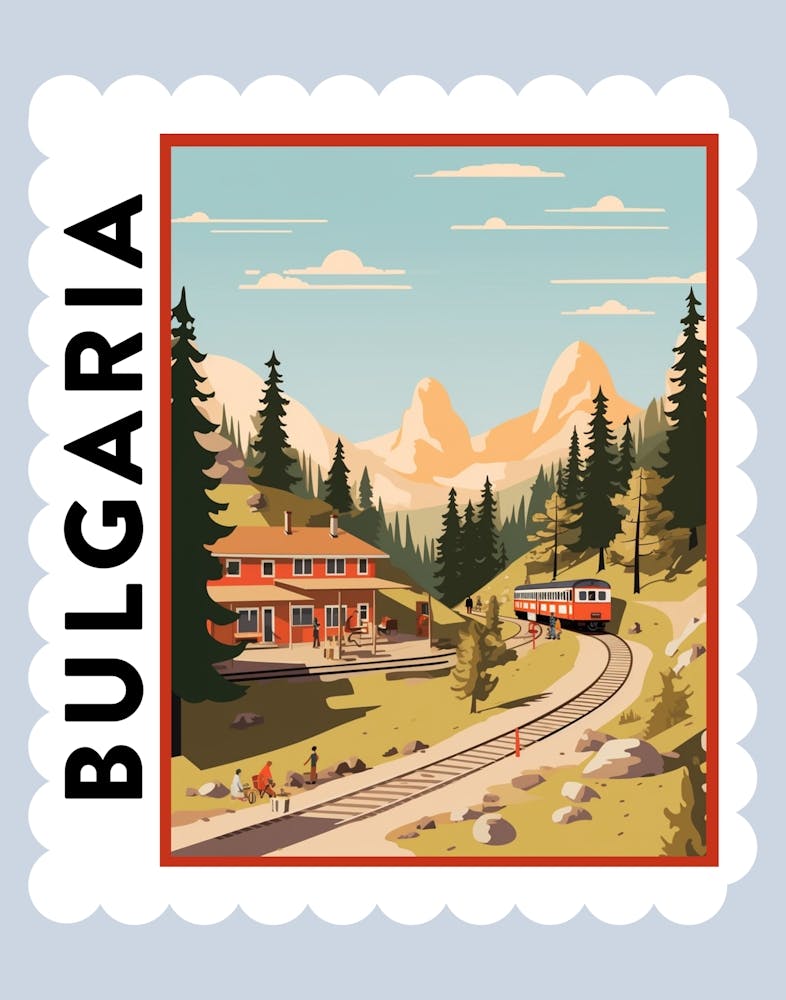Bulgaria 3 Travel Stamp Poster