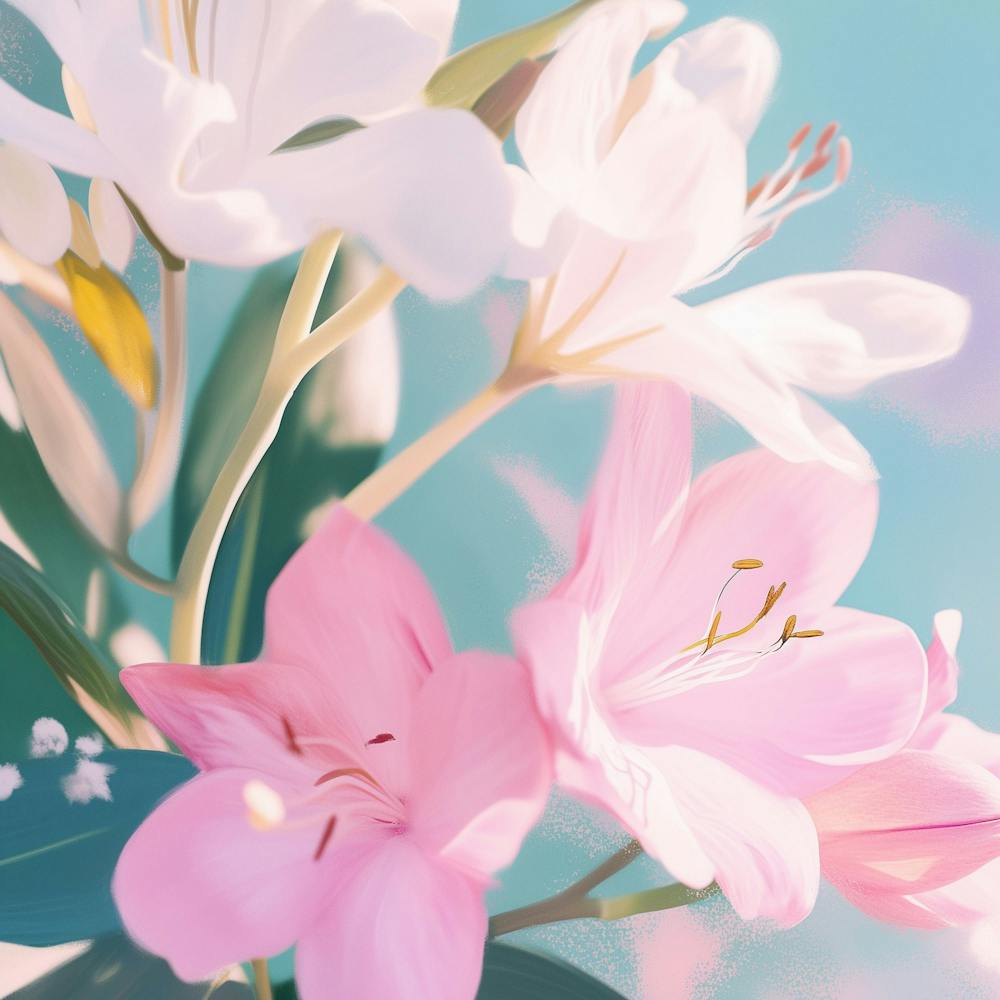 Pastel Blumen Kunst Malerei 1