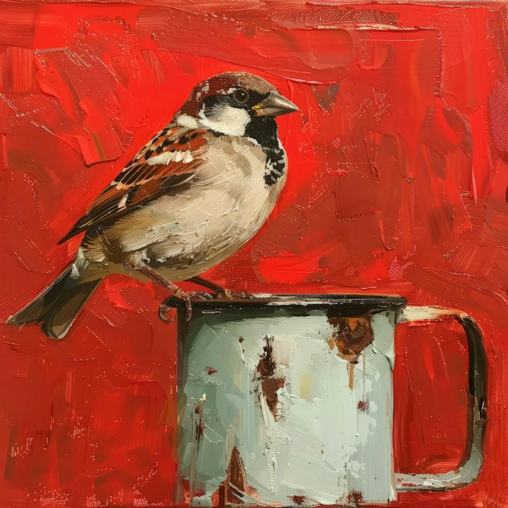 Sparrow In A Mug 5