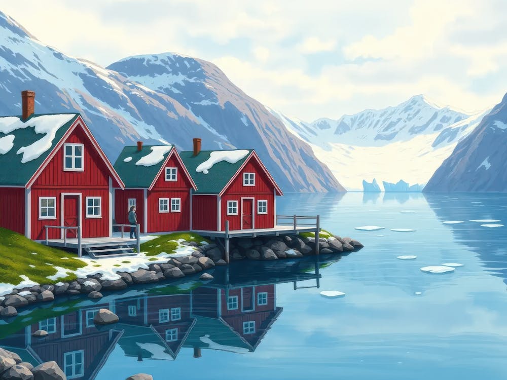Red Houses In The Arctic