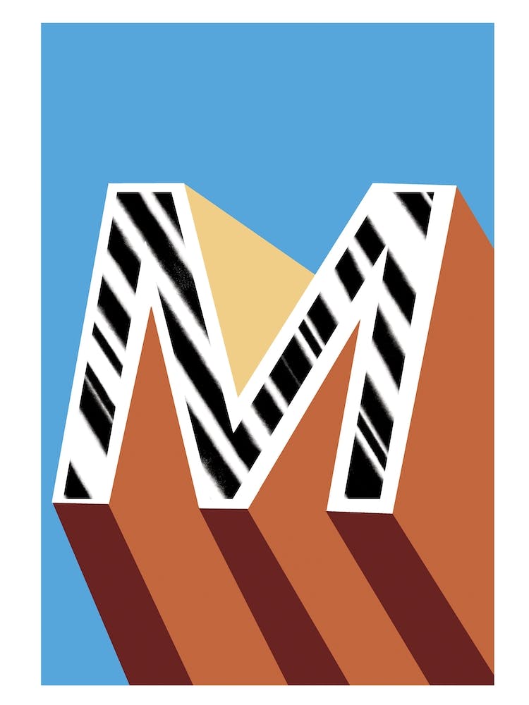 M Geometric Font