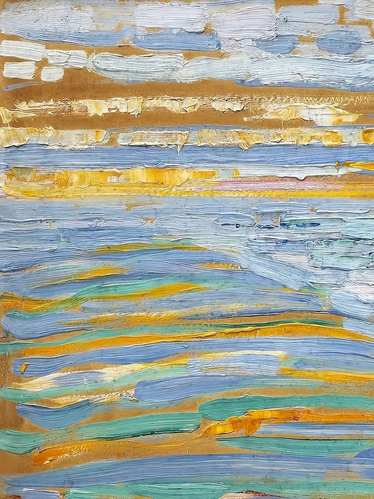 Dunes With Beach And Piers, Piet Mondrian