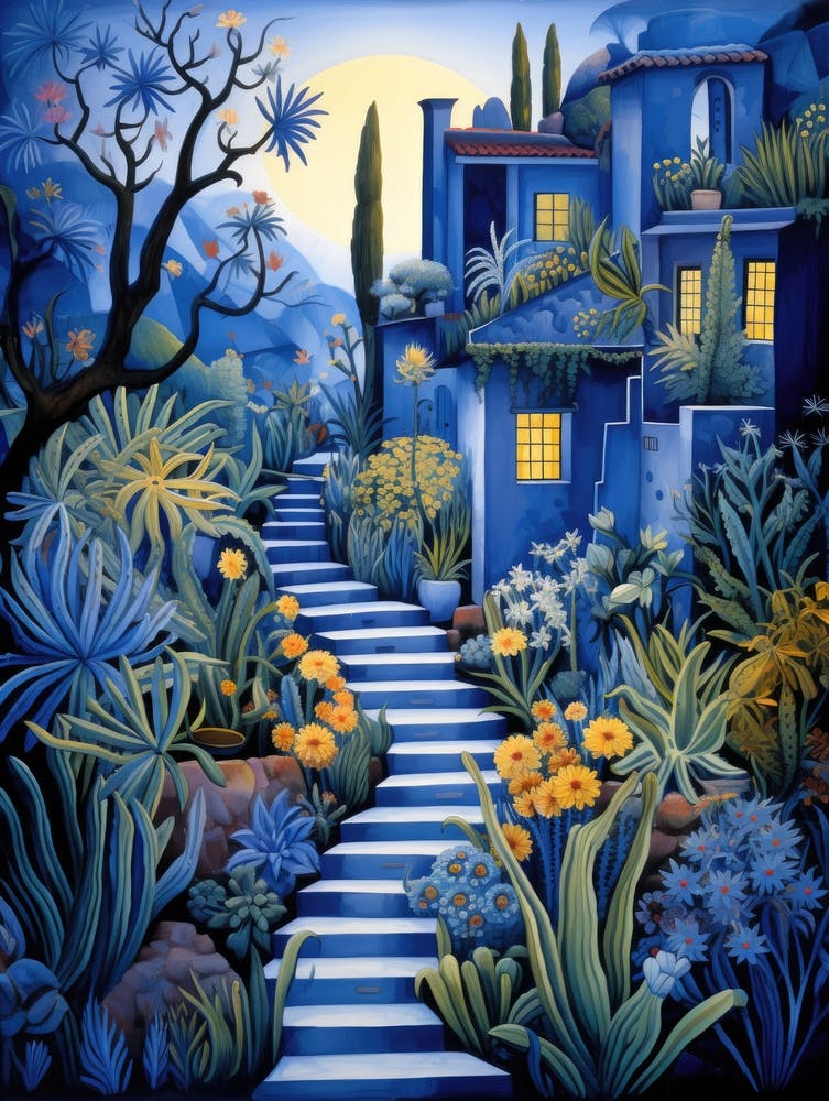 Blue Garden - Bohemian Art