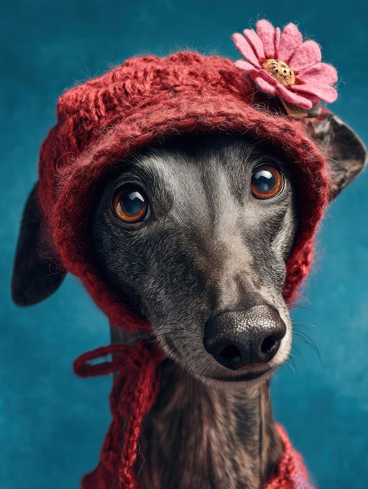 Greyhound In Hat