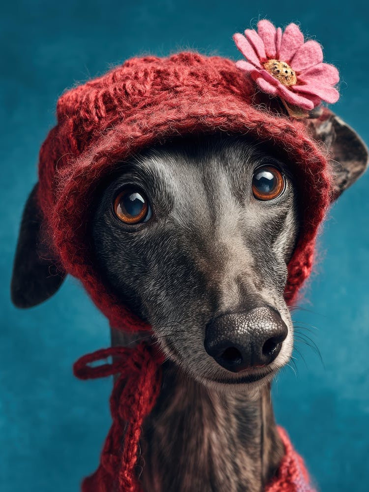 Greyhound In Hat