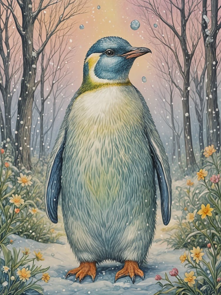 Penguin In The Snow