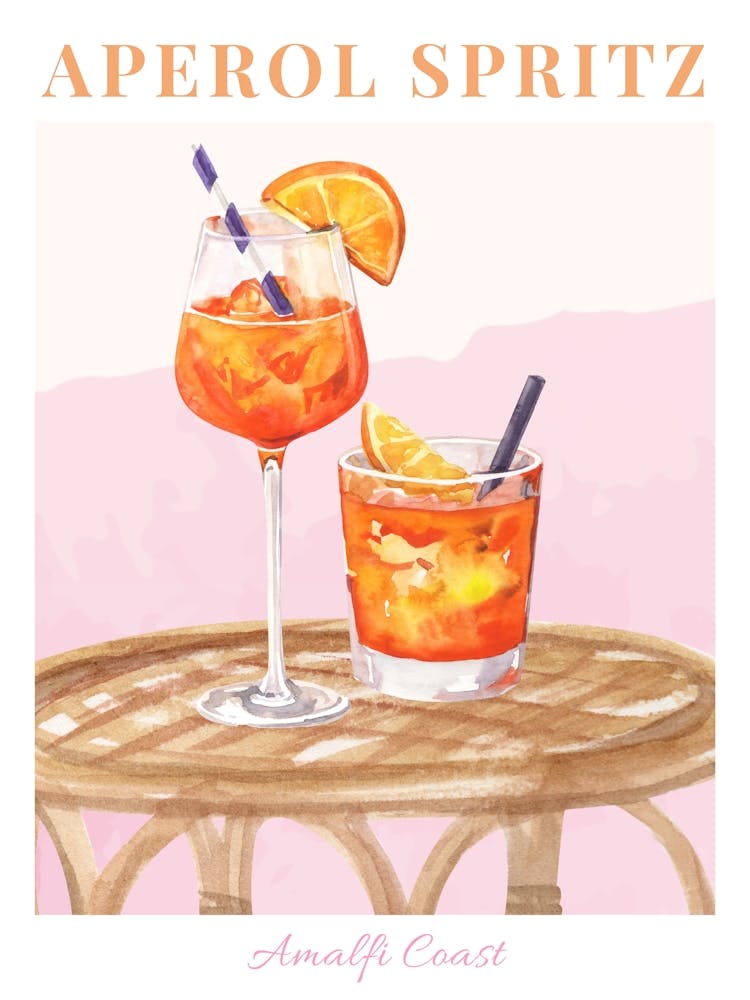 April Spritz Cocktail Print