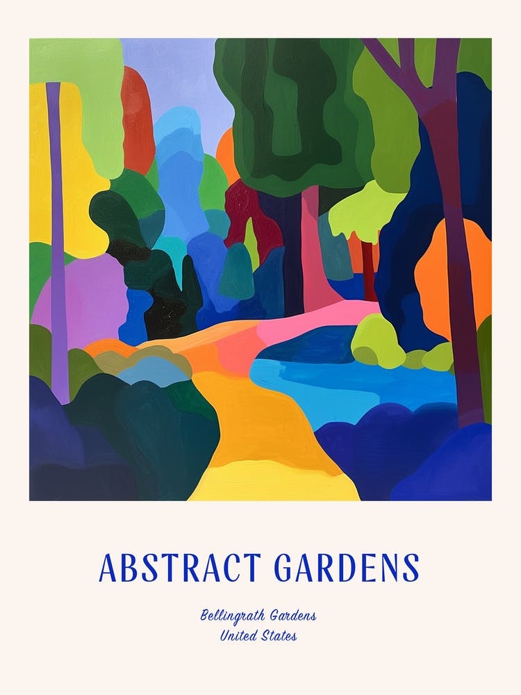 Colourful Gardens Bellingrath Gardens Usa 2 Blue Poster