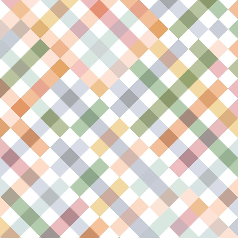 Gingham Checker Cottage Summer Square