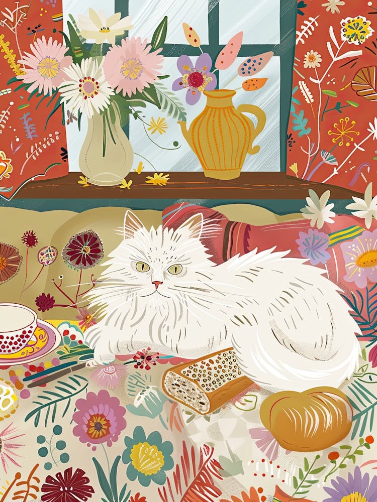 Tea Time With A Persian Cat 4