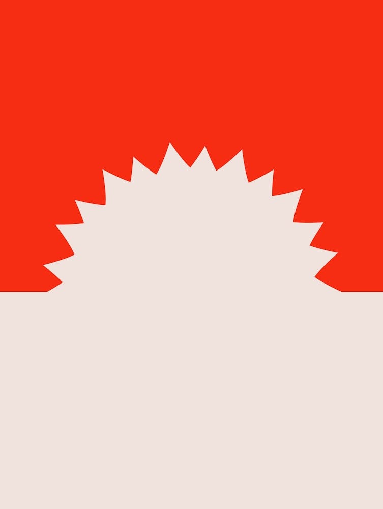 Retro Minimal Sunset Red