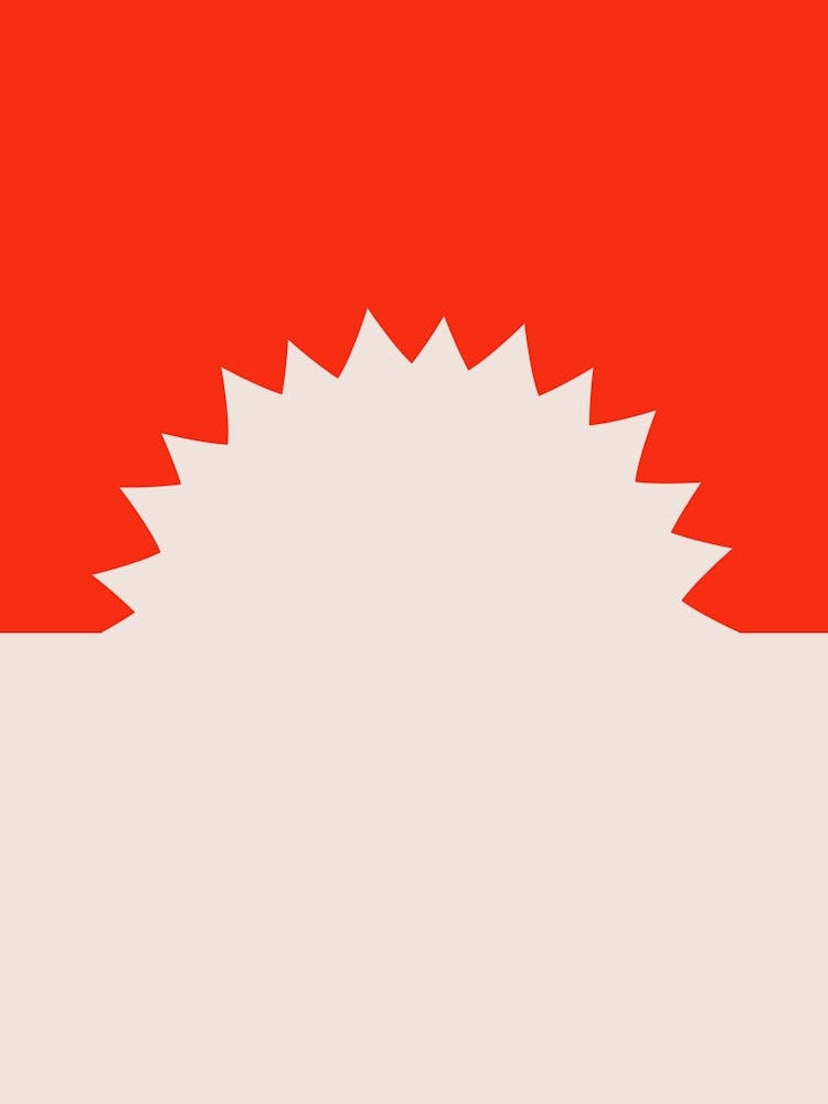Retro Minimal Sunset Red
