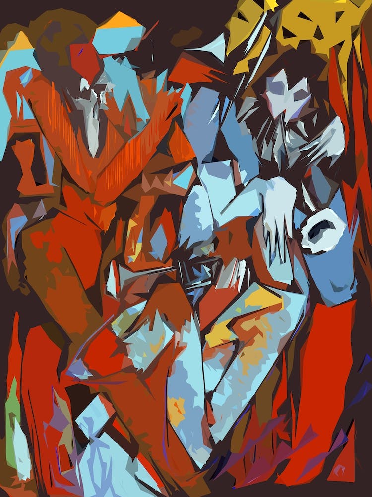 Trumpet Triplet Abstract