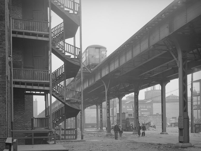 Untitled Photo, Possibly Related To Children Playing Under The Elevated On The Southside Of Chicago, Illinois By