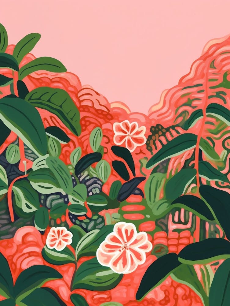 Boho Plant Painting Hoya Kerrii