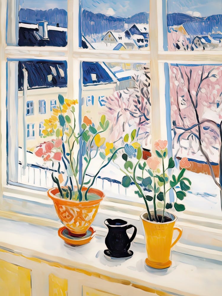 The Windowsill Of Lillehammer   Norway Snow Inspired By Matisse 2