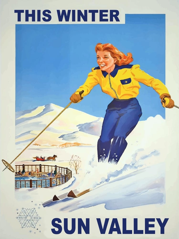 Sun Valley Skiing Girl