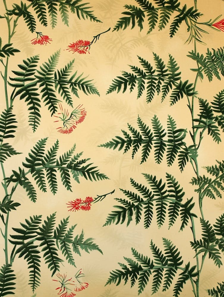 Pattern Poster Japanese Tassel Fern 4