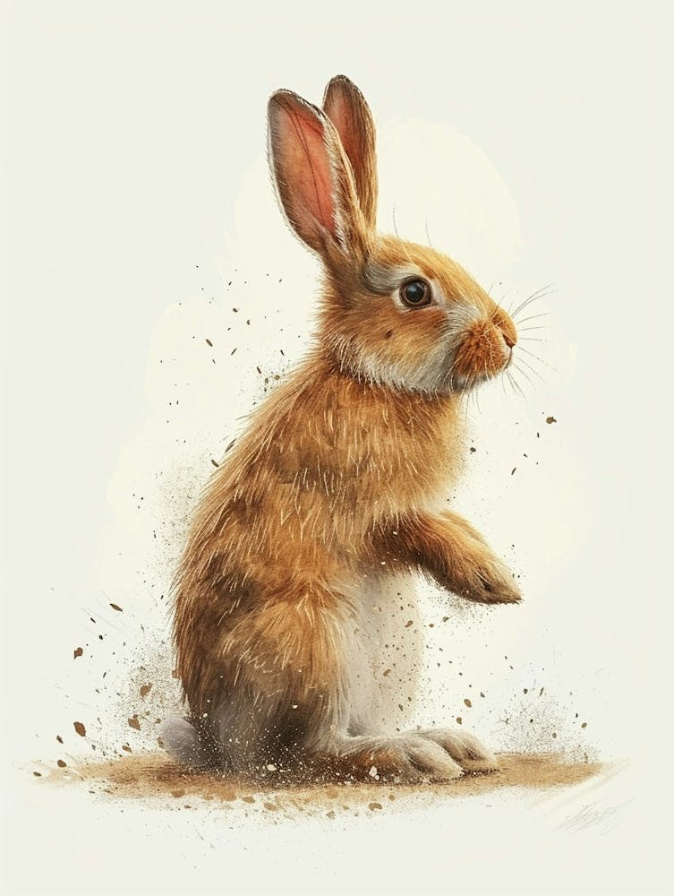 Polish Rex Rabbit Nursery Illustration 4