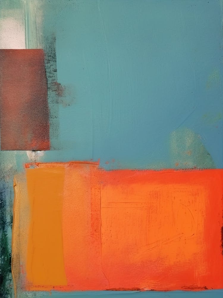 Red And Blue Abstract Painting 2