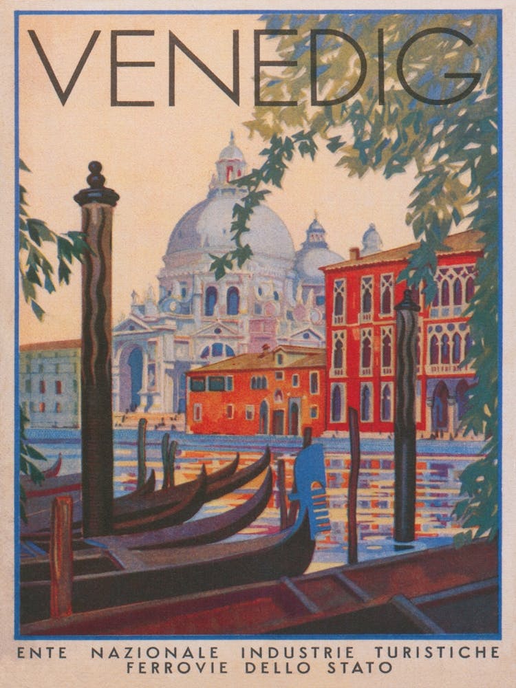 Venice Italy Vintage Travel Poster 2