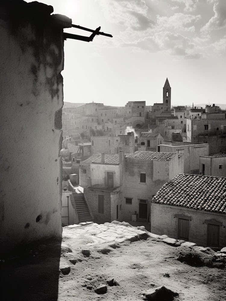 Matera, Italy,  Black And White Analogue Photography  3