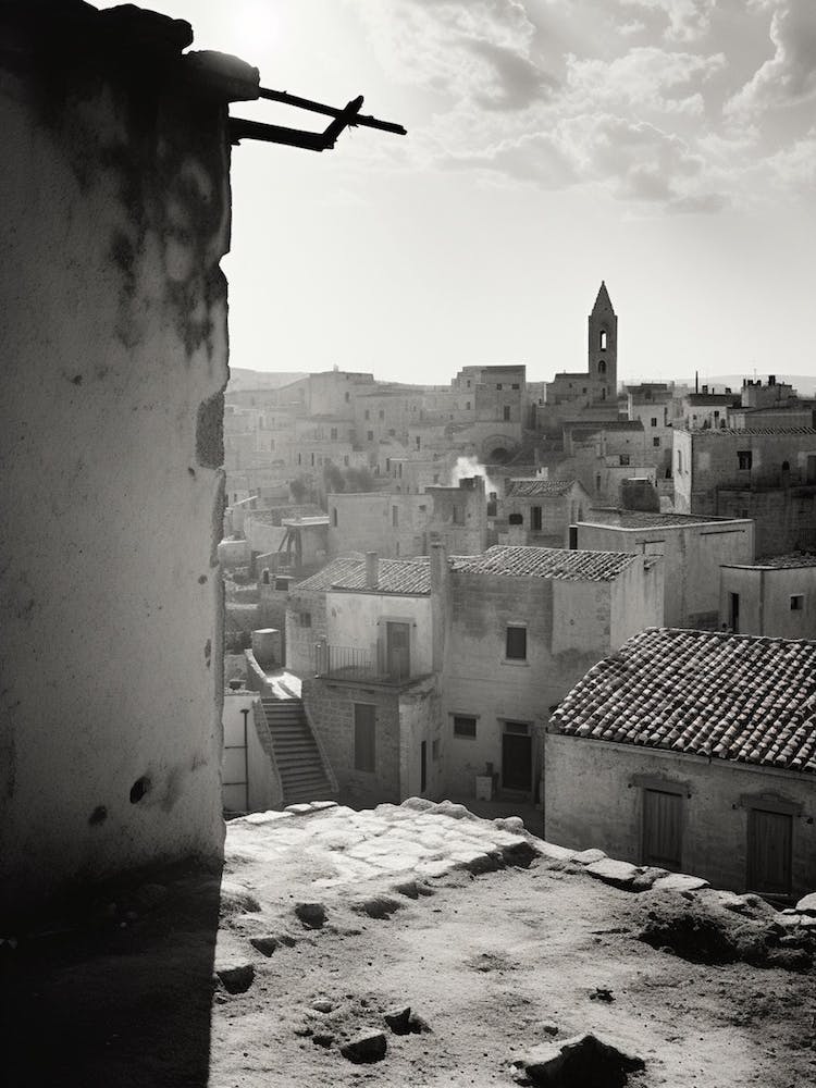 Matera, Italy,  Black And White Analogue Photography  3