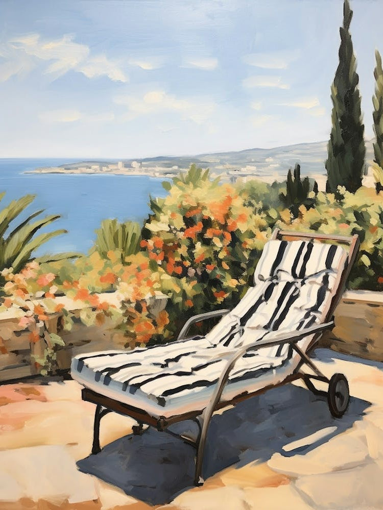 Sun Lounger By The Pool In Limassol Cyprus