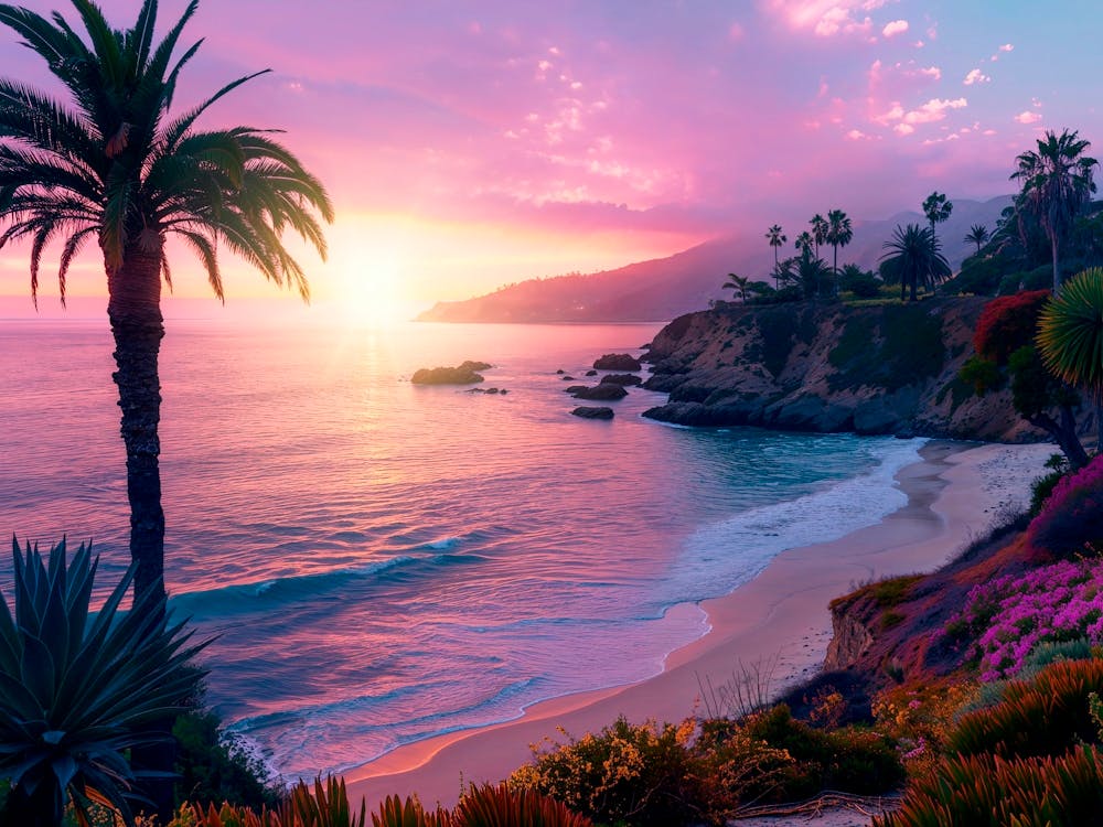 California Dreaming - Purple Sunset in Laguna Beach