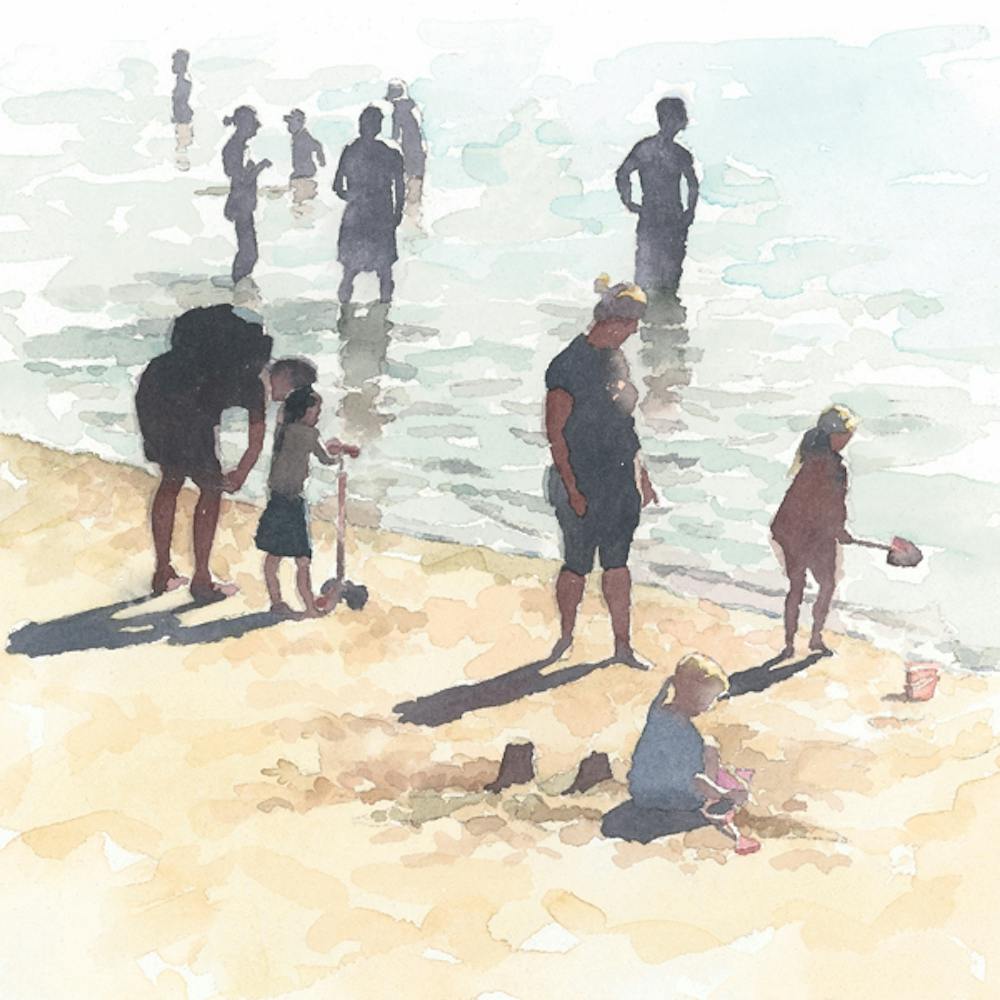 Families At The Beach