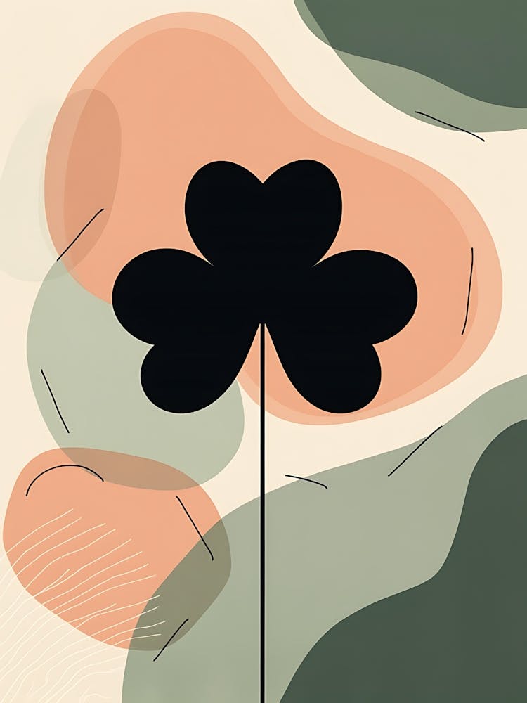 Delicate Plant Silhouettes in Dreamy Colors